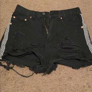 Black Jean Shorts